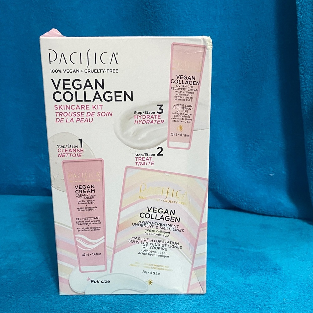 Pacifica Vegan Collagen Skincare Set with Pink Packaging
